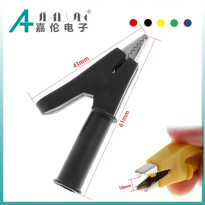 JIALUN Copper Multimeter Test Lead Probes Alligator Clips to 4MM Banana Jack Crocodile Clamp