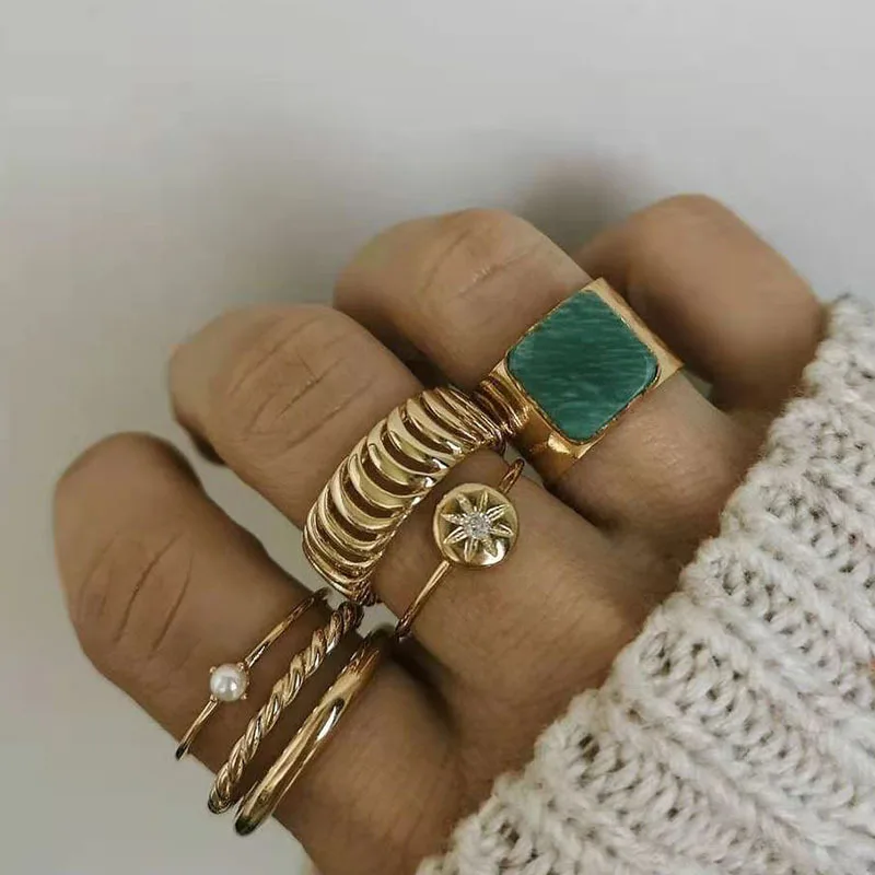 Tarnish Free Jewelry Woven Hollow Wide Stainless Steel Ring Women Fashion 18K Gold Plated Ring