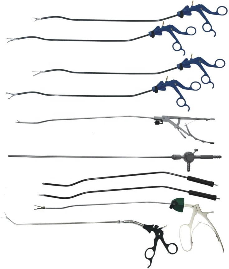 Reusable Laparoscopic Instruments Single Port SILS Electrode double action curved scissors