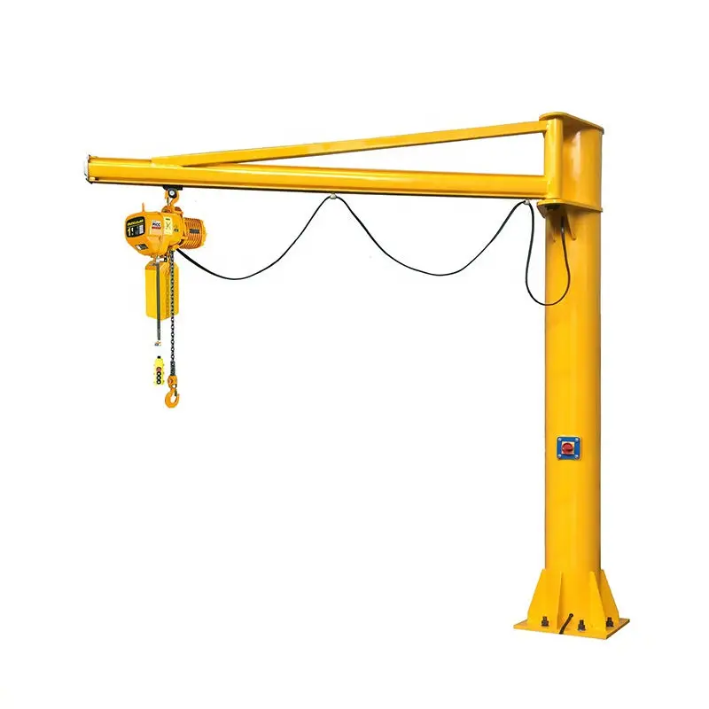 0.5T 1T 2T Portable Jib Crane Ground Mounted With Electric chain Hoist