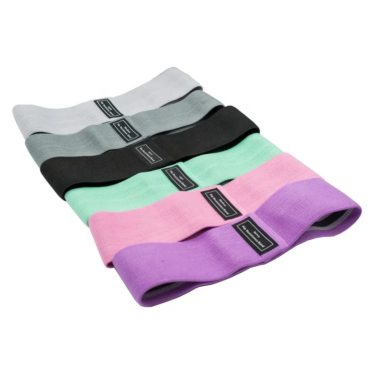 
Factory supply 15 inch polyester with latex yarn booty resistance bands with custom logo available 