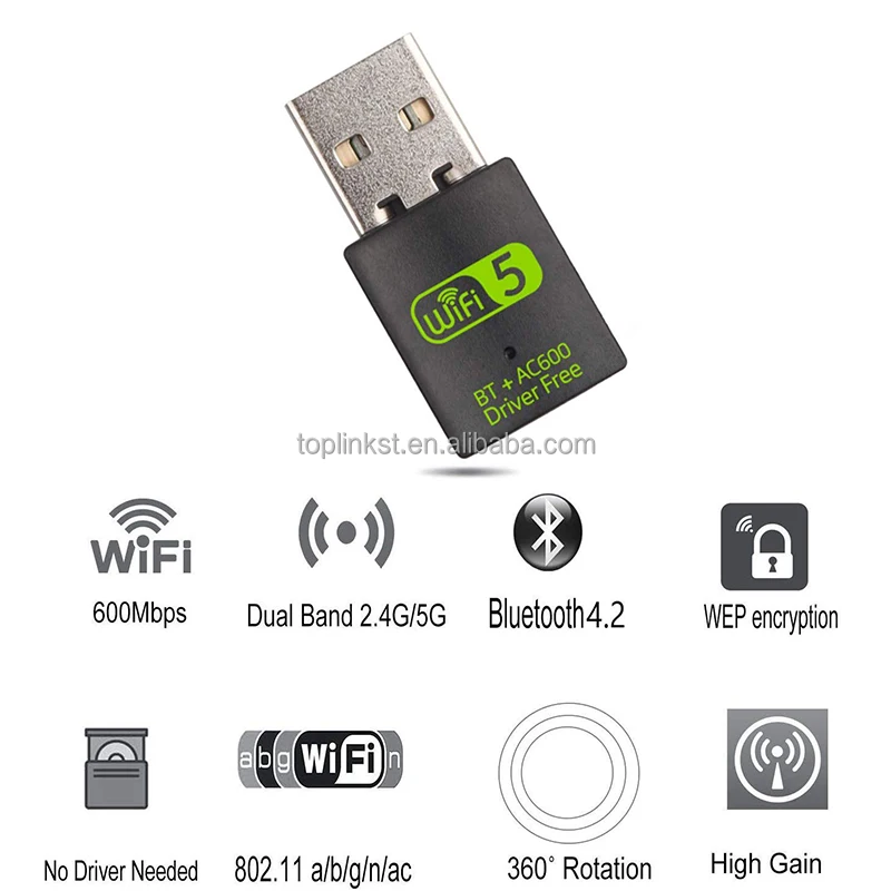 RTL8821CU двухдиапазонный USB 600 Мбит/с BT wifi адаптер для ПК
