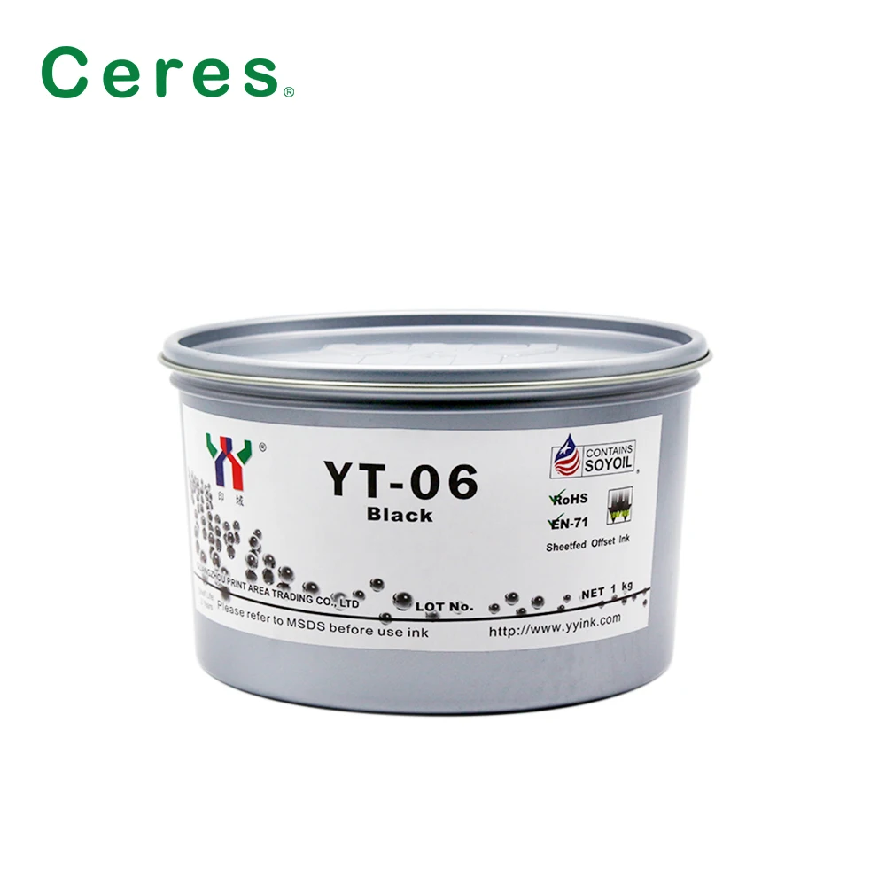 Ceres YT-06 Offset Melamine Soy Ink For yellow cyan black magenta