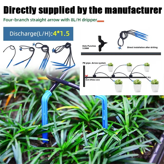 limited time discount  2L 4L 8L Automatic Plant Watering Micro Drip Irrigation 2 4 outlet Dripper Bend Arrow Water Dripper kit