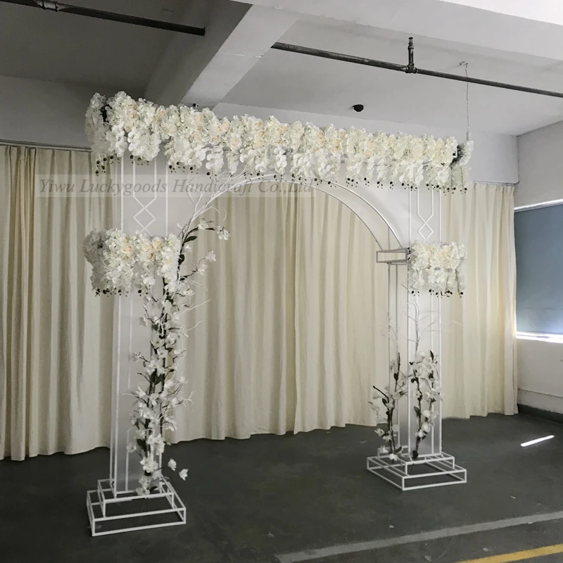 LFB1472 Luckygoods индивидуальный искусственный шелк растение Круглый Свадебный сценический фон