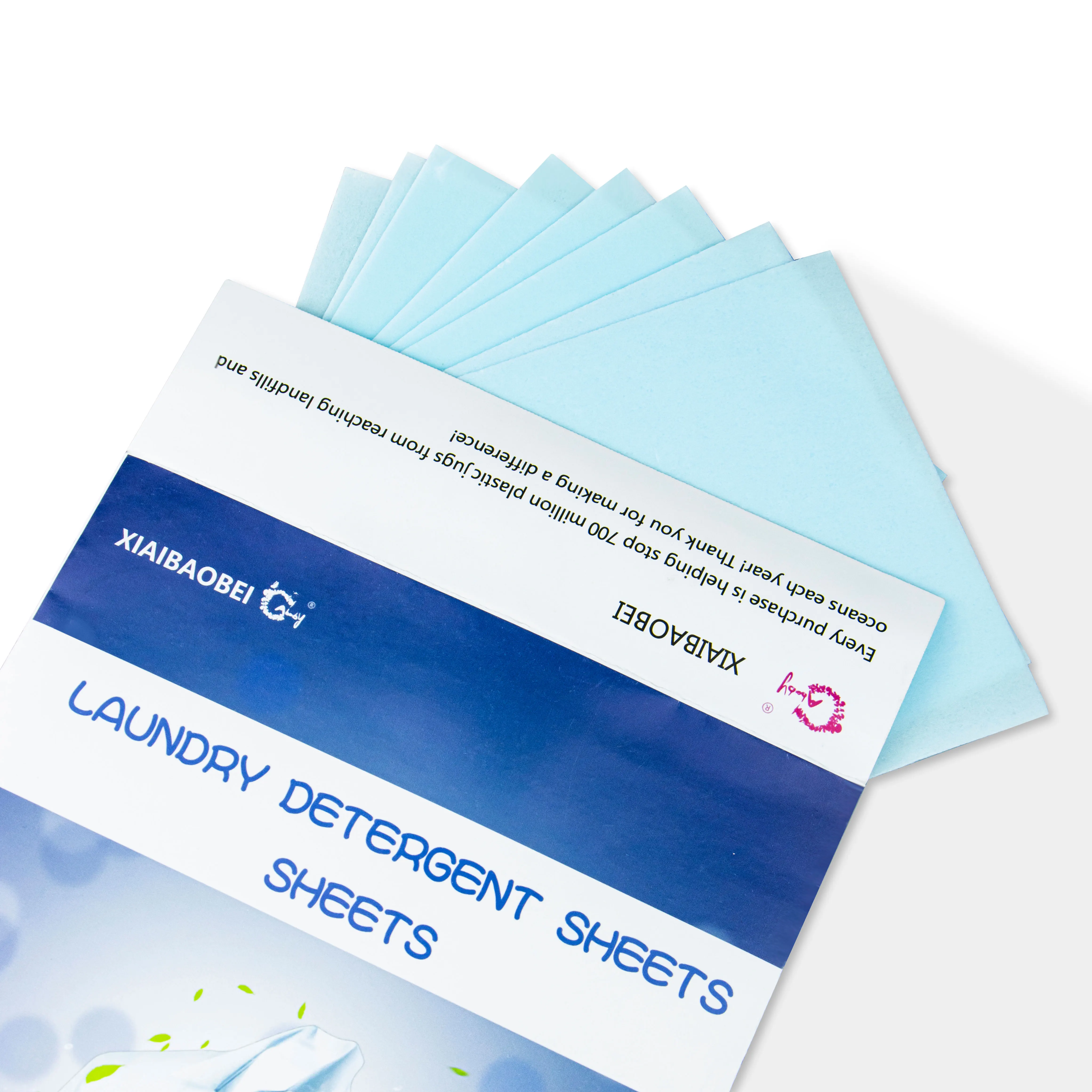 Высококачественные экологически чистые моющие листы OEM для стирки белья без пластиковых отходов одежды