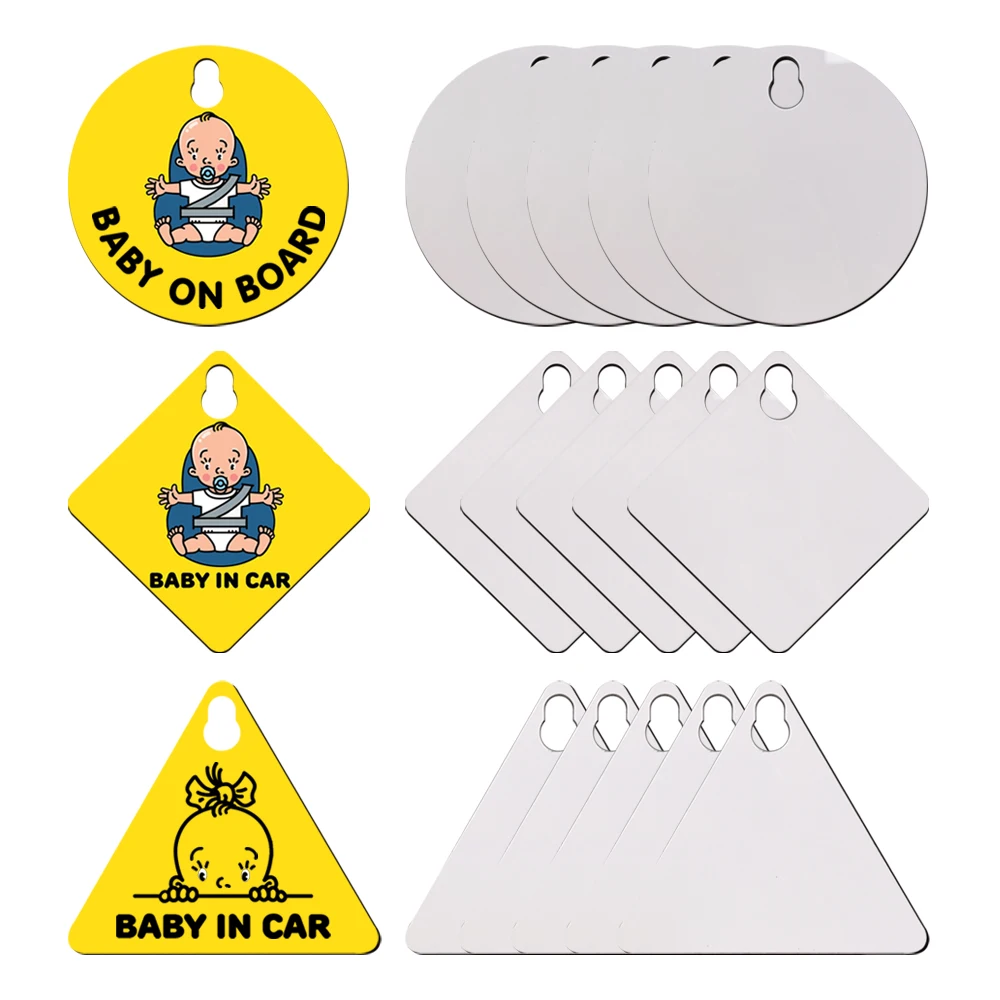 High Quality Blank Sublimation MDF Car Warning Sign