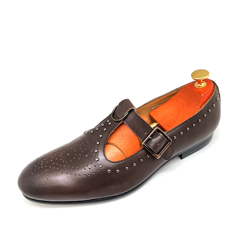 Casual men dress shoes summer wholesale sandals for leather men sandals