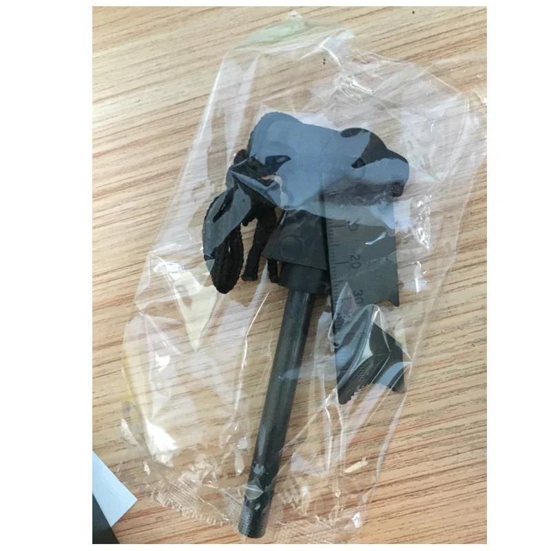 Supuer survival drilled flint steel fire striker, wilderness waterproof magnesium ferro rod 5inch