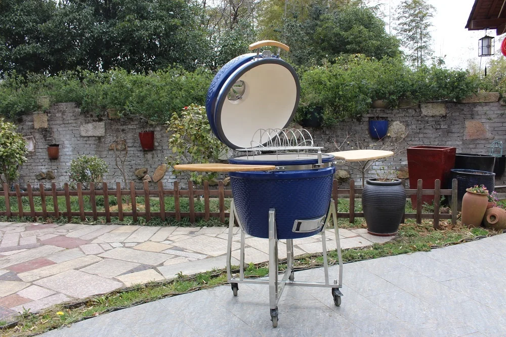 22 INCH  OUTDOOR KAMADO BBQ GRILL CHARCOAL CERAMIC PIZZA OVEN NEW ARRIVED