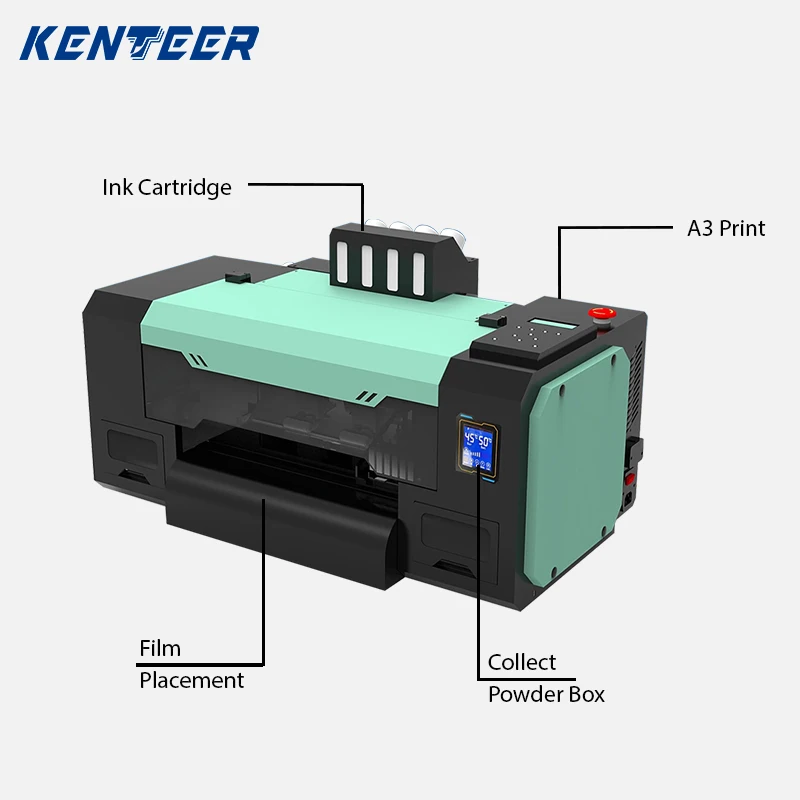 Hot sale small desktop a3 dtf printers for t-shirt printing i3200 dtf printer a3 with shaker all in one