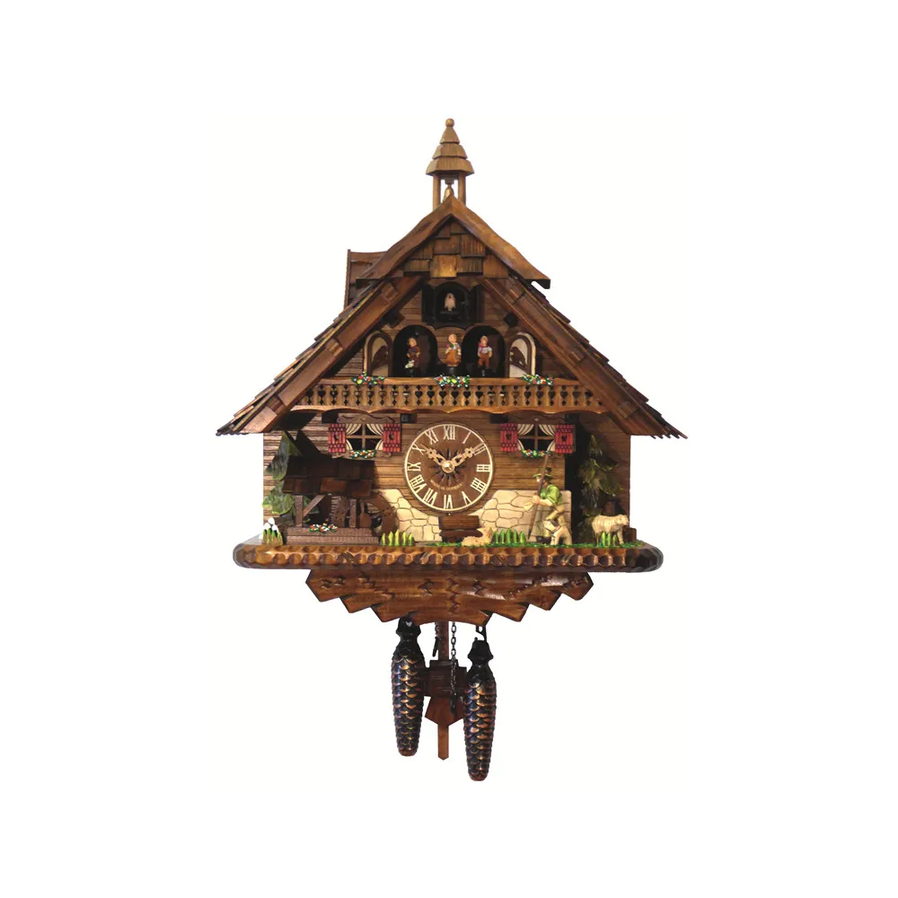 Germany Excellent Quality Antique Style Large Black Forest House Cuckoo Clock With Music For Sale