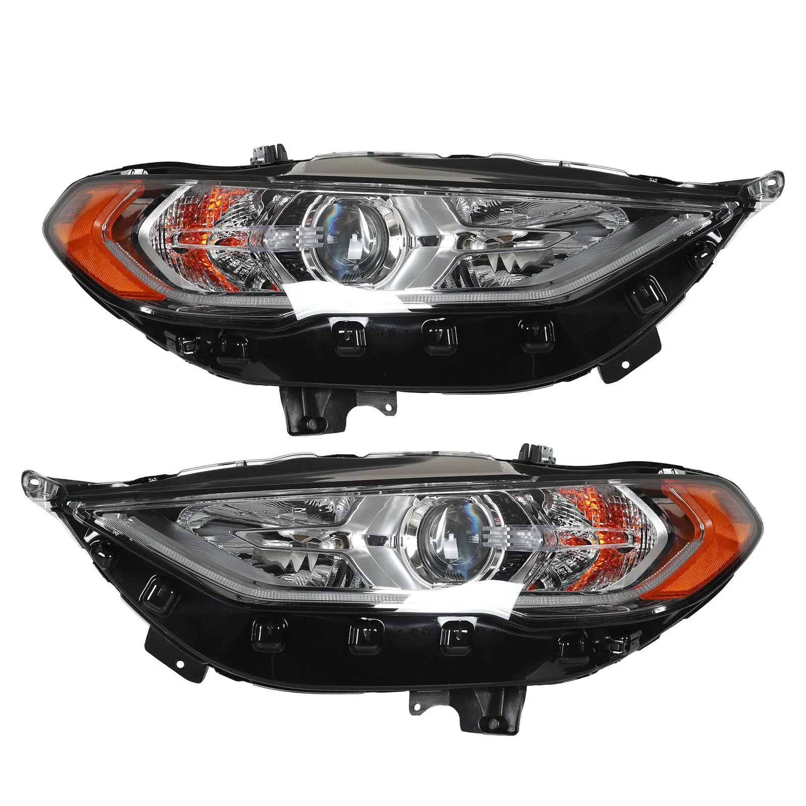Passenger Side Headlight Assembly w/o LED DRL Front Lamp  Headlight For Ford Fusion 2017-2020 2021  FO2503348 HS7Z13008D
