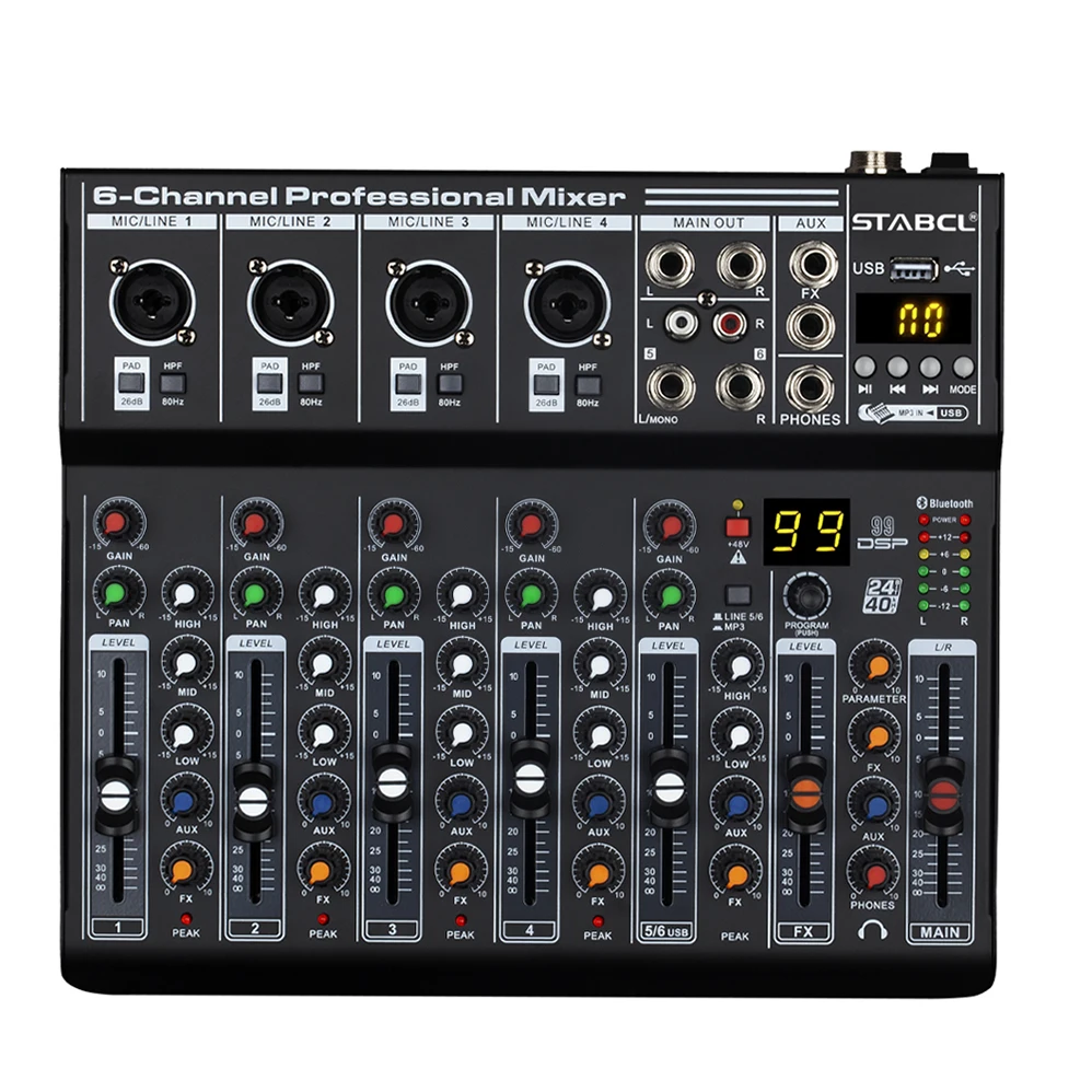 ST-6M Factory Wholesale Mixer Professional Audio Mixer 6 channel Mixer Console
