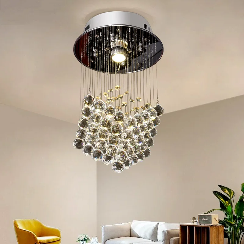 High Quality Corridor Dressing Room Cloakroom Famous Small Pendant Lighting Fixture Nordic K9 Crystal Chandelier