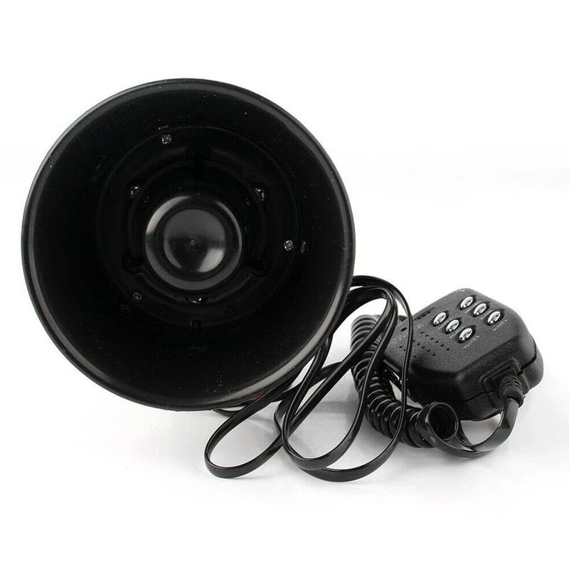 Car Warning Alarm Car Motor Horn 12V MIC System 6 Sound Loud Police Fire Siren Horn Speaker Loudspeaker