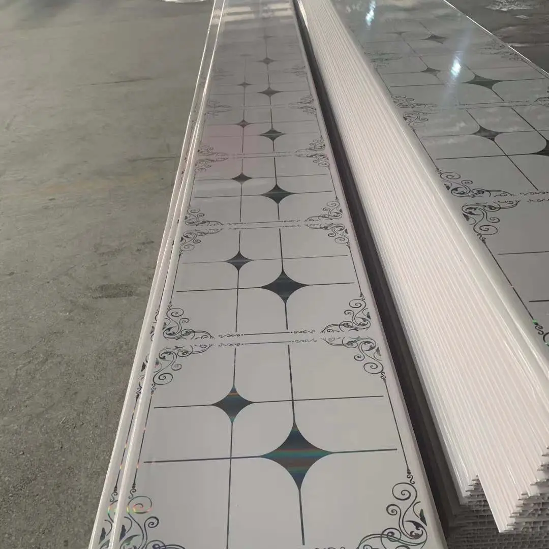 20cm bright white pvc ceilings wood grain hot stamping pvc false ceiling tile film coated laminate pvc plafond ceiling roof