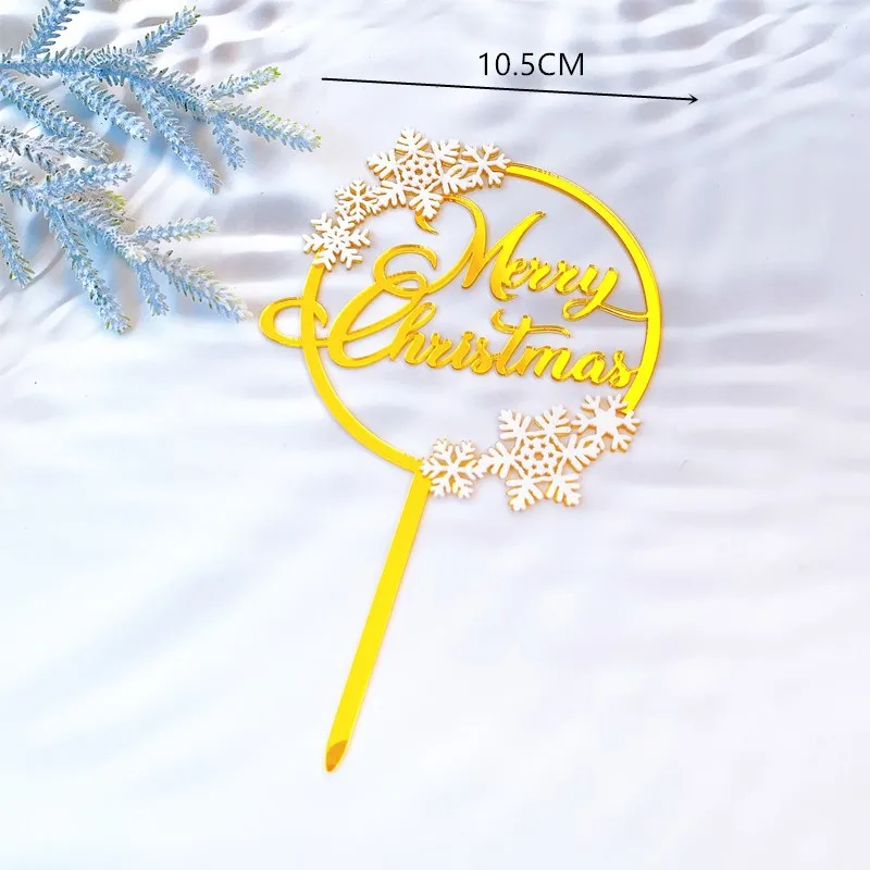 Переноска kailey Счастливого Рождества торт Топпер кекс Снежный торт Топпер для вечеринки