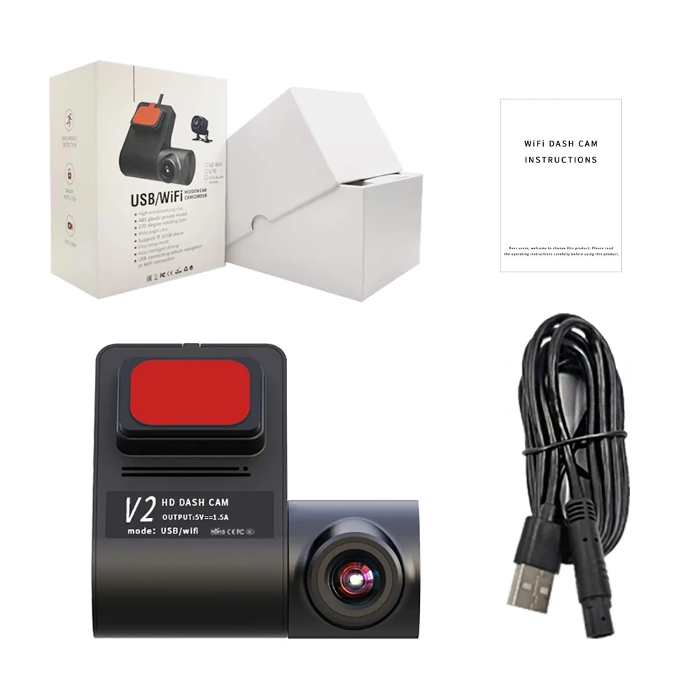  USB Hidden Car DVR Video Recorder 1080P WIFI Connect Dash Cam Loop Recording G-Sensor 170 Wide Angle Registrar