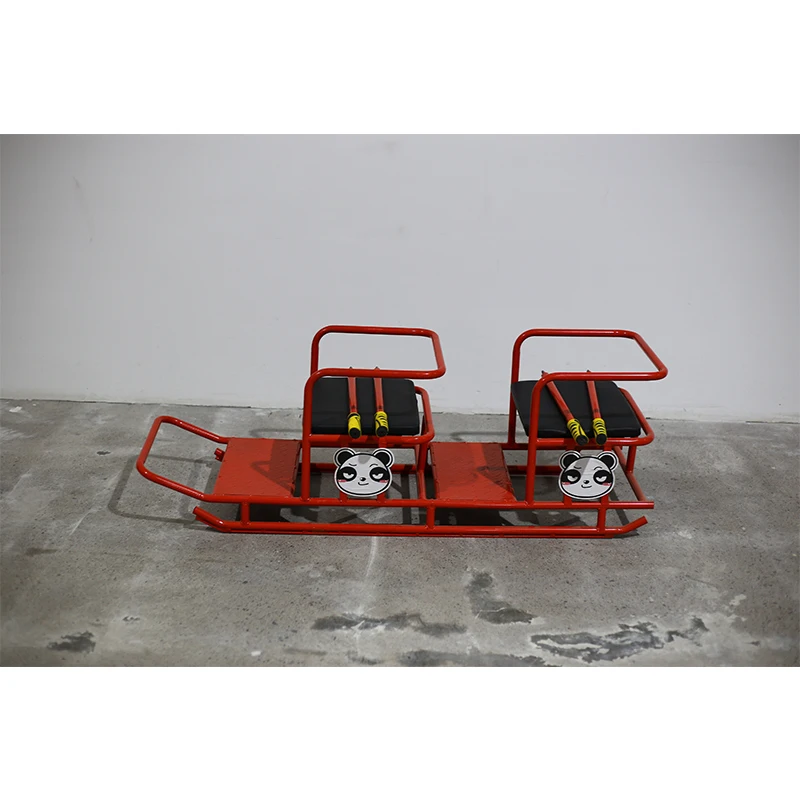 Factory Direct Winter Double Panda Ski Bike Adult Child Sled Top Quality Snow Bike