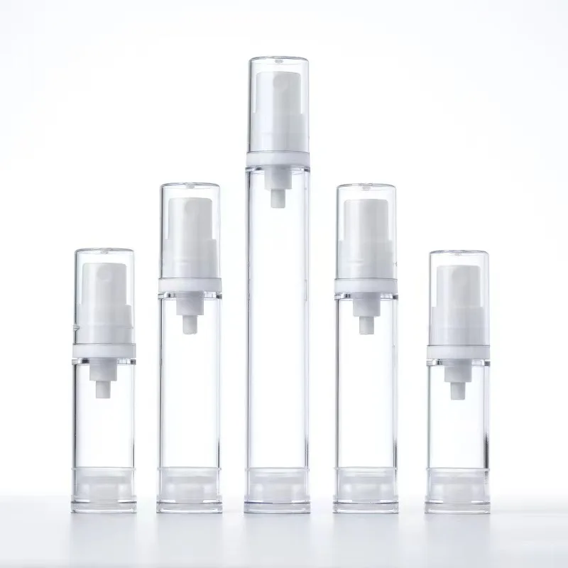 Mini AS Airless Pump Bottle 5ml 10ml 15ml Lotion Pump Spray Pump Available To Match For Cream Perfume Plastic Packaging