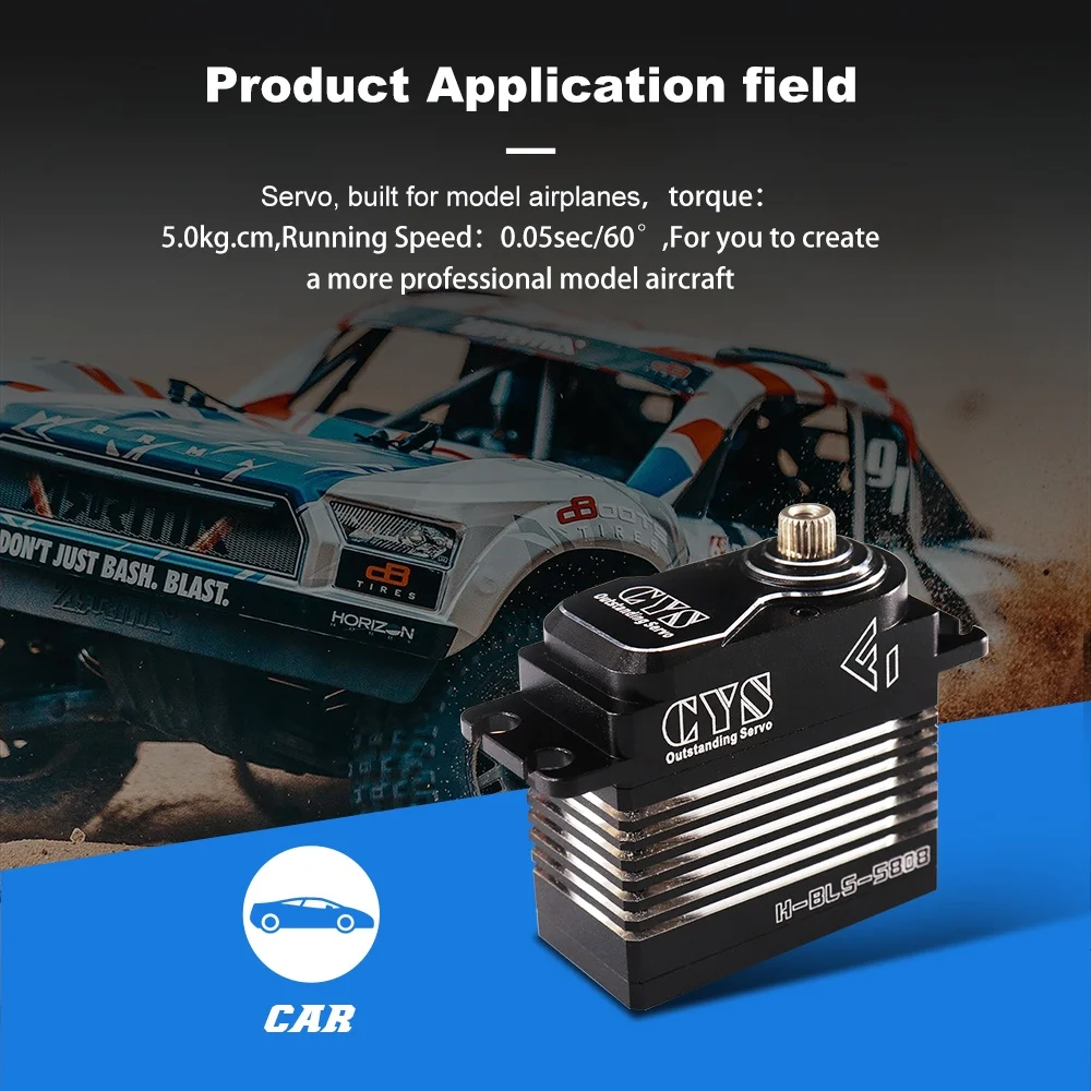 H-BLS-S5808 72g/6kg*cm Unisex GPS Toy RC 700 Helicopter Brushless Servo Motor 700 Battery High Metal Boats RC Parts Accs