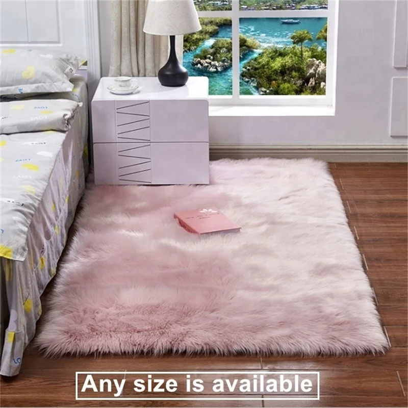 Wholesale Hotel Rug Faux Rabbit Fur Luxury Carpet For Living Room