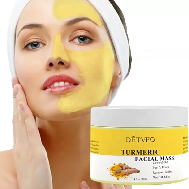 Private label moisturizing bentonite face mud mask deep cleanse organic turmeric clay mask