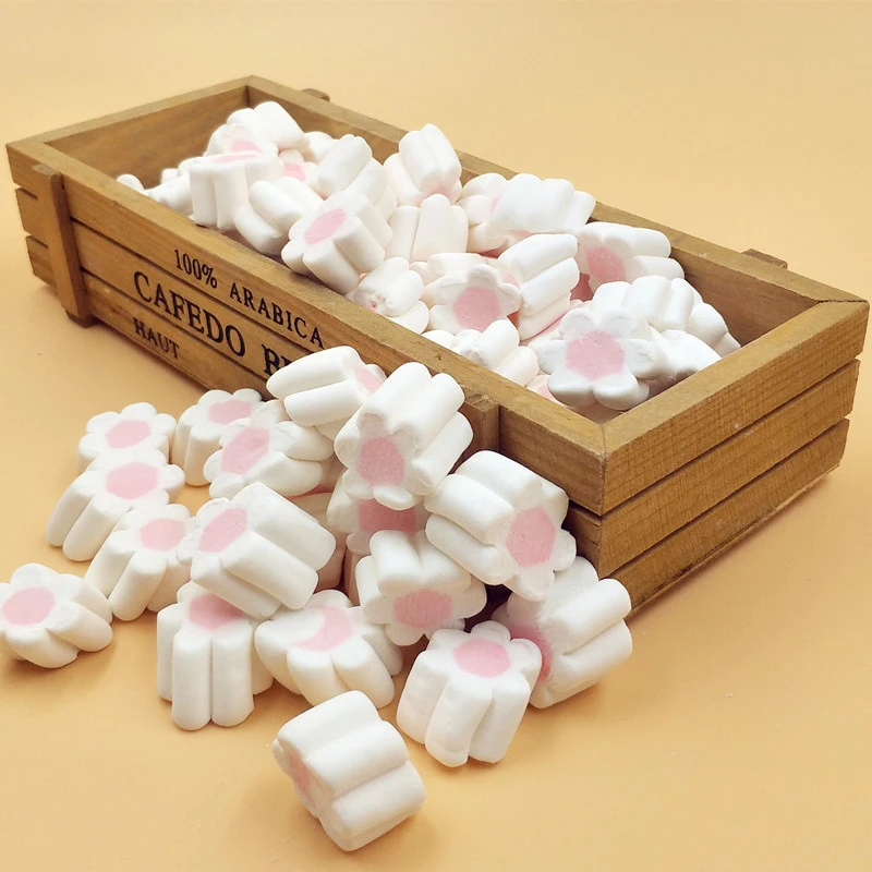 Wholesale Chinese snack marshmallow exotic candy food cotton candy confectionery soft candy bagged 1kg fruit sweet snack for kid