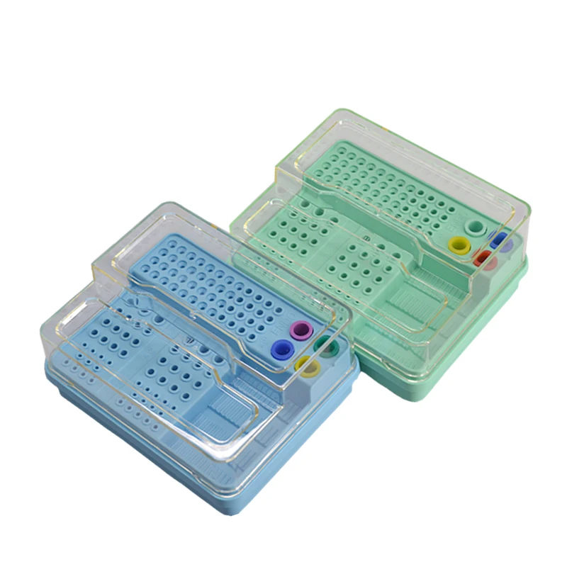 Dentistry Drill Placement Dentist Disinfection dental file block/dental Holder Burs Block Case Box /Plastic disinfection Box
