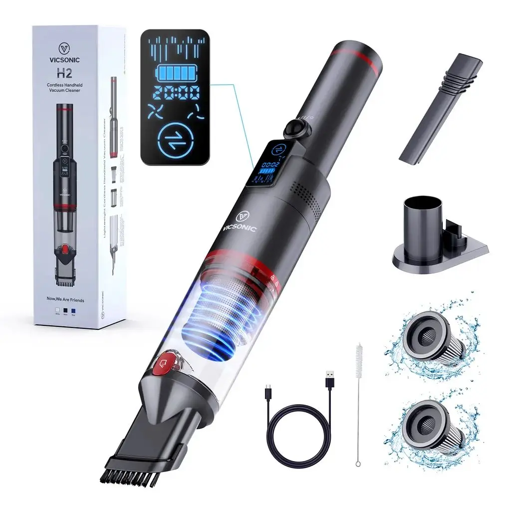 Vicsonic H2 Handheld Portable Mini Cordless Car Vacuum Cleaner Appliances Pool Car Vacuum Cleaner