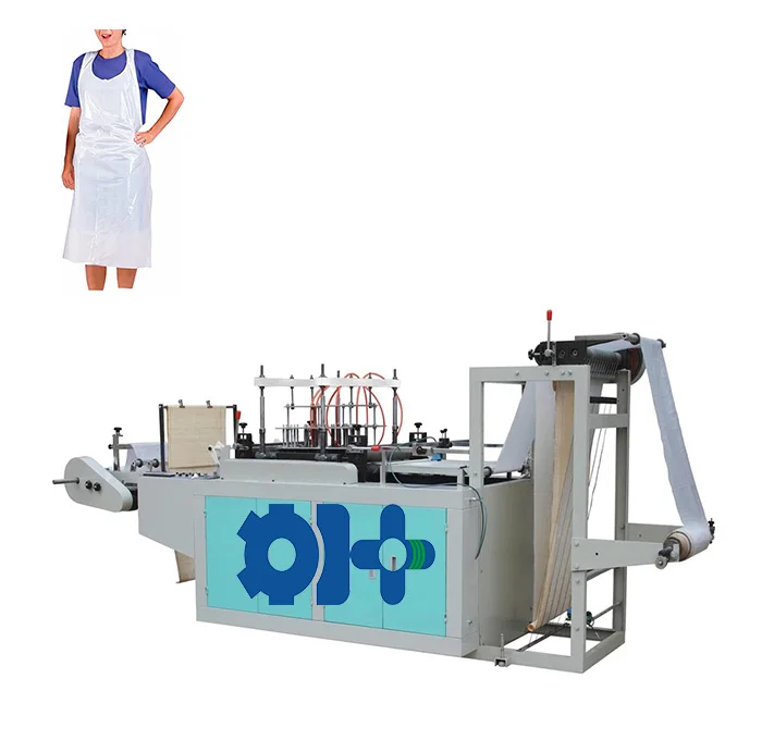 disposable plastic apron HDPE CPE medical pe aprons make machine kitchen hairdresser hair salon use apron making machine