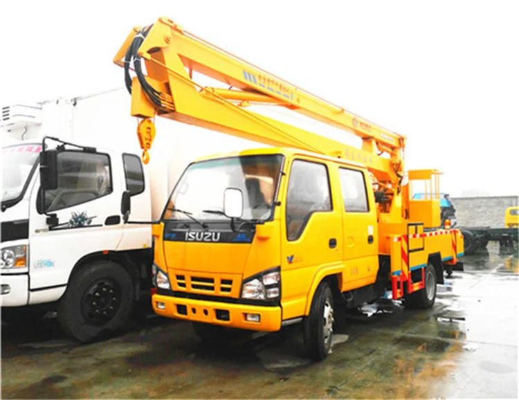 Factory Direct Sale Isuzu moving truck 1500kg high pallet bed hydraulic lift diesel aerial working truck