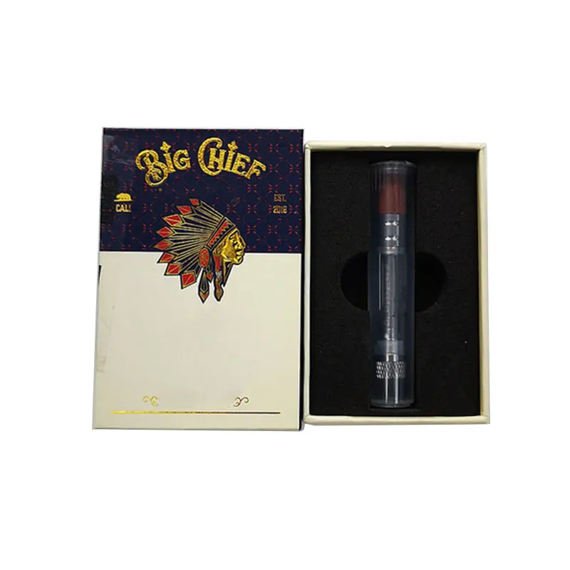 
Wholesale Big Chief Cbd Carts Packaging Ceramic Coil 510 0.8ml Vape Cartridge Wooden Tip Atomizer 