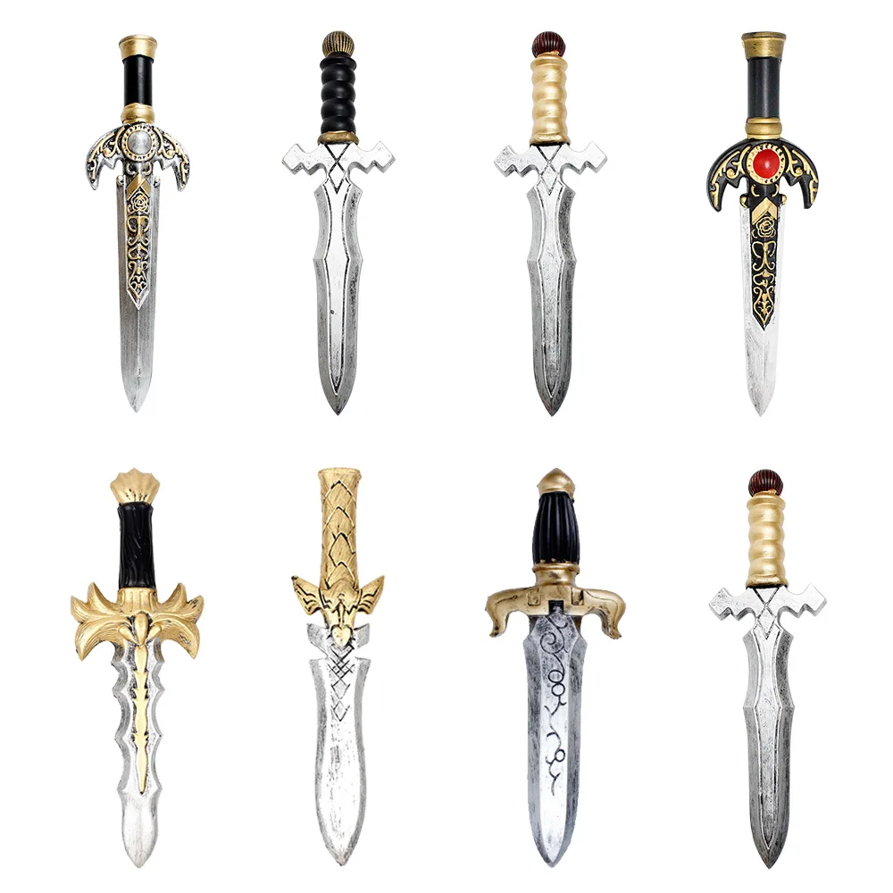 Wowei High Quality Mini Cool PU Swords Soft And Short Dagger Sword Tool Toys For Cosplay Game Costume Accessory