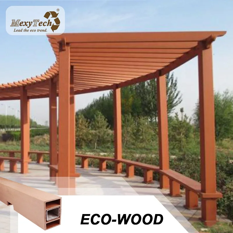Quick installing wood like pergola outdoor gazebo 3x4 park used wpc pergola
