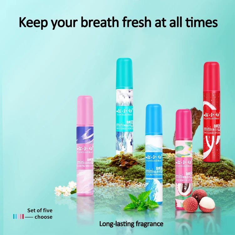 Wholesale Oem probiotics 0 Alcohol Manuka Honey Portable mouth spray before kiss different Flavor Reduce Odor Breath Fresheners