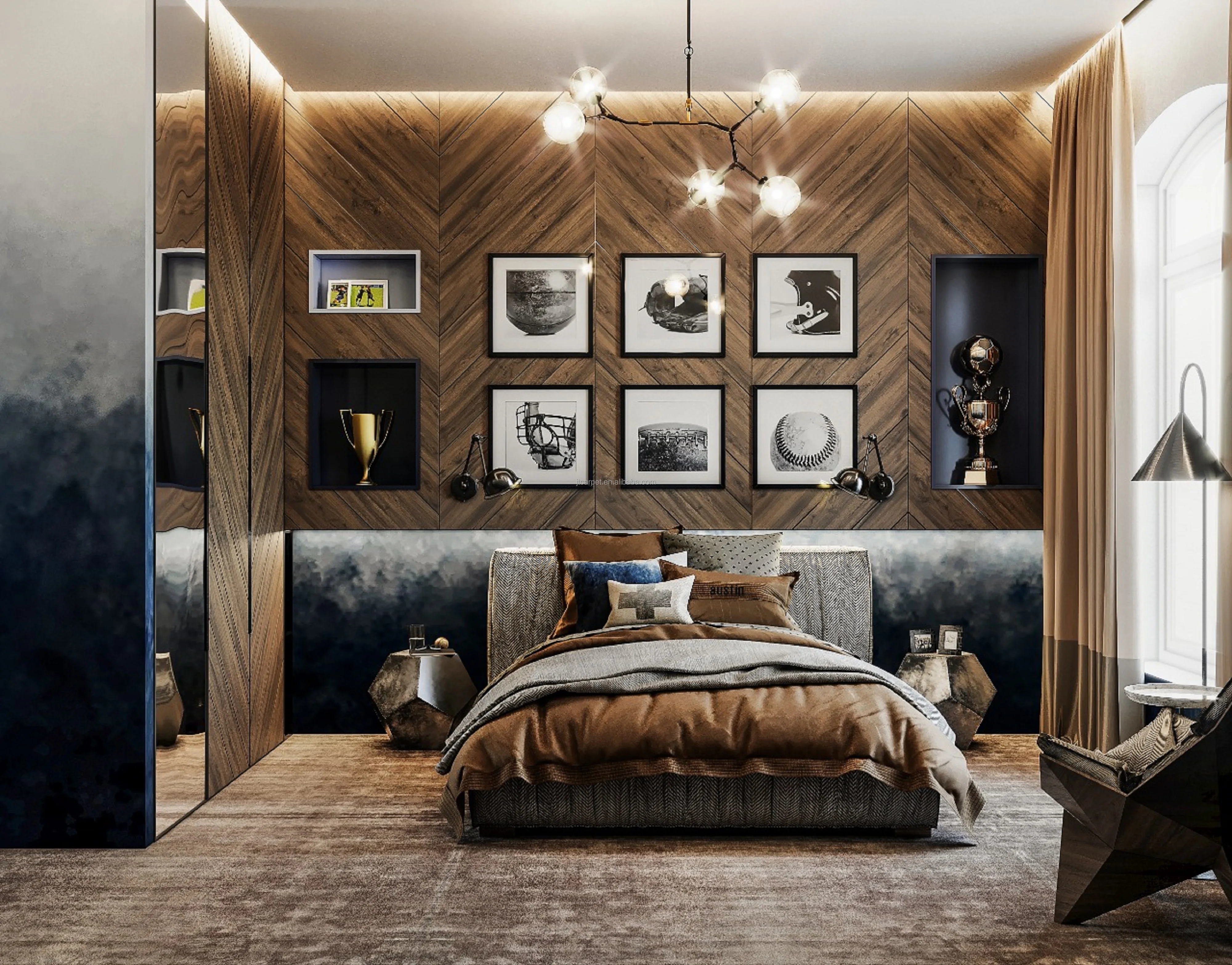 wool carpet Viscose Mix Wool Luxury Area Rug Ror Living Room