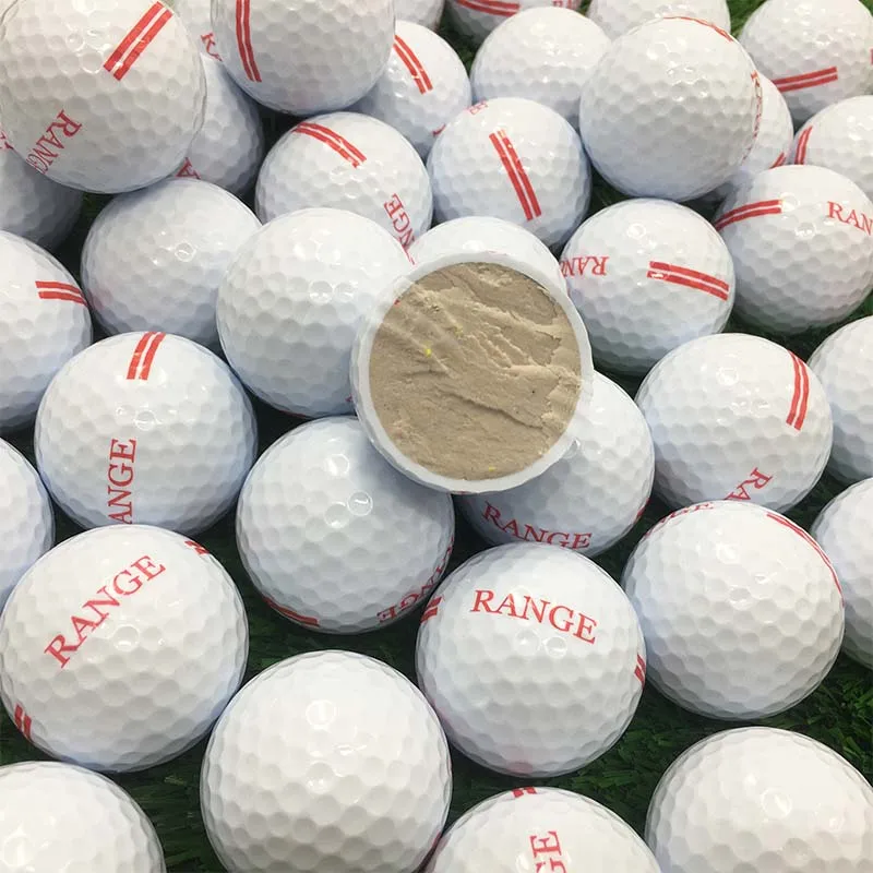 Custom Logo Personalized Printed Bulk Driving Range 2 Layer Practice Training Golfball Balles Pelotas Bola Ball de Golf Balls