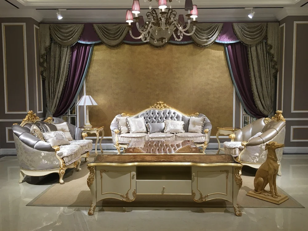 Living Room Furniture Luxury Antique Television Unit Table Wooden Tv Stand