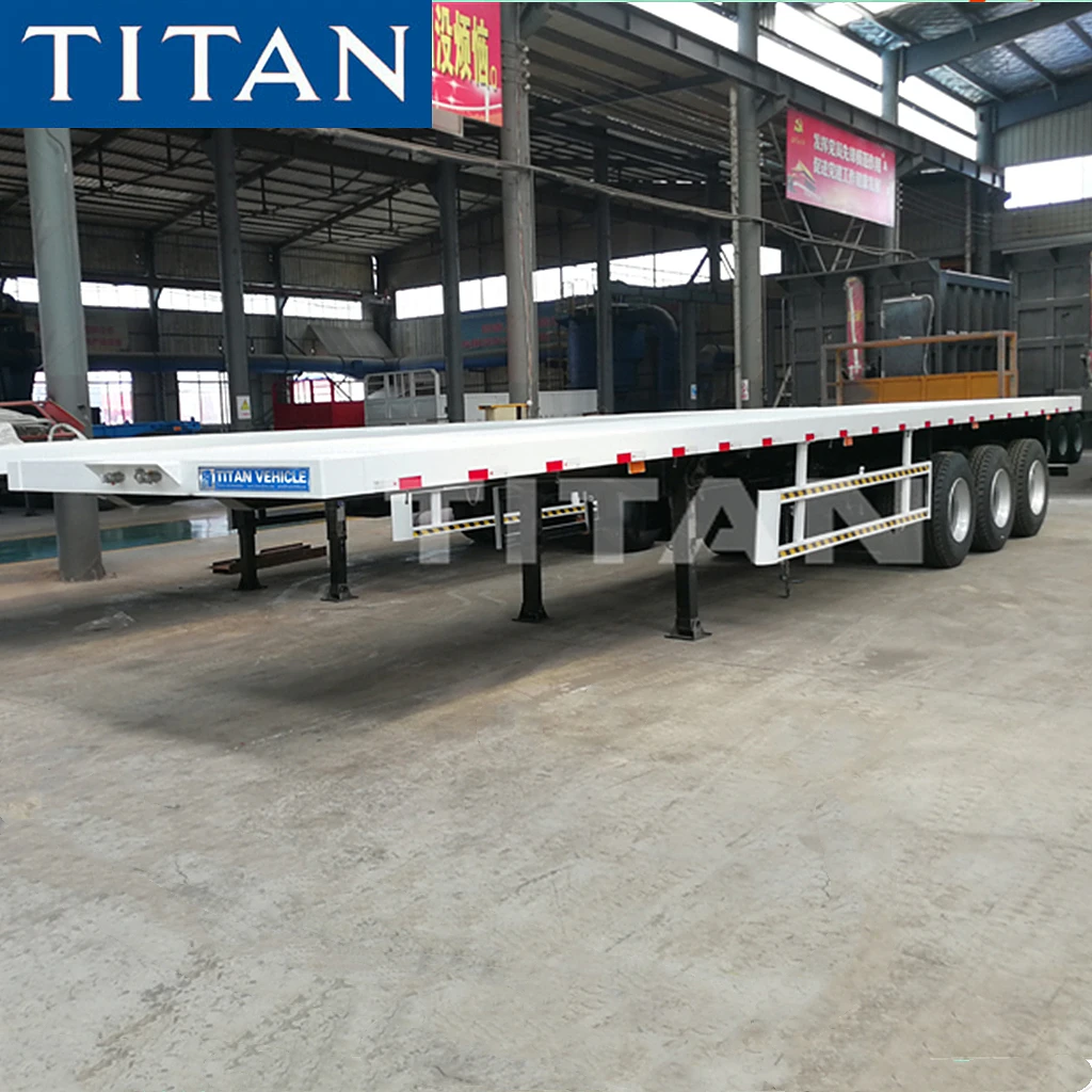 Flatbed semitrailer 40 foot tri axle flatbed semi trailer for sale
