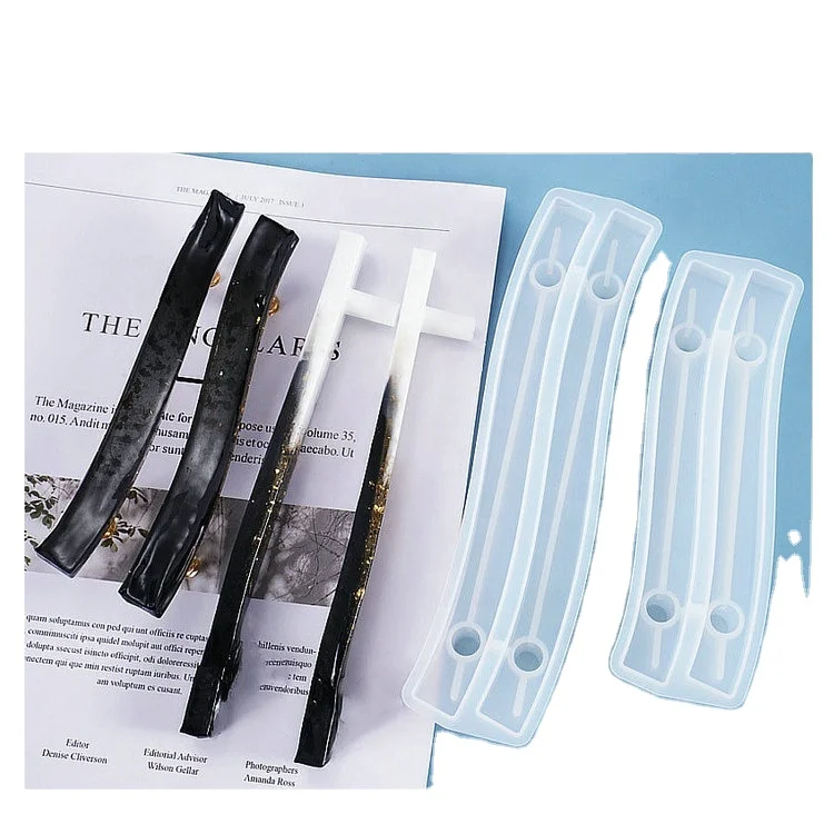 DIY Epoxy Resin Handle Trays Silicone Resin Molds for Plates Handle