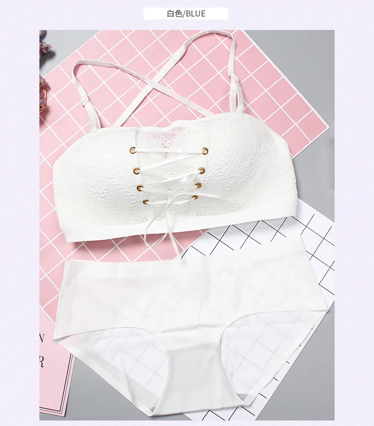 
womens Sexy non-slip push up lace non-slip invisible ladies strapless bra 
