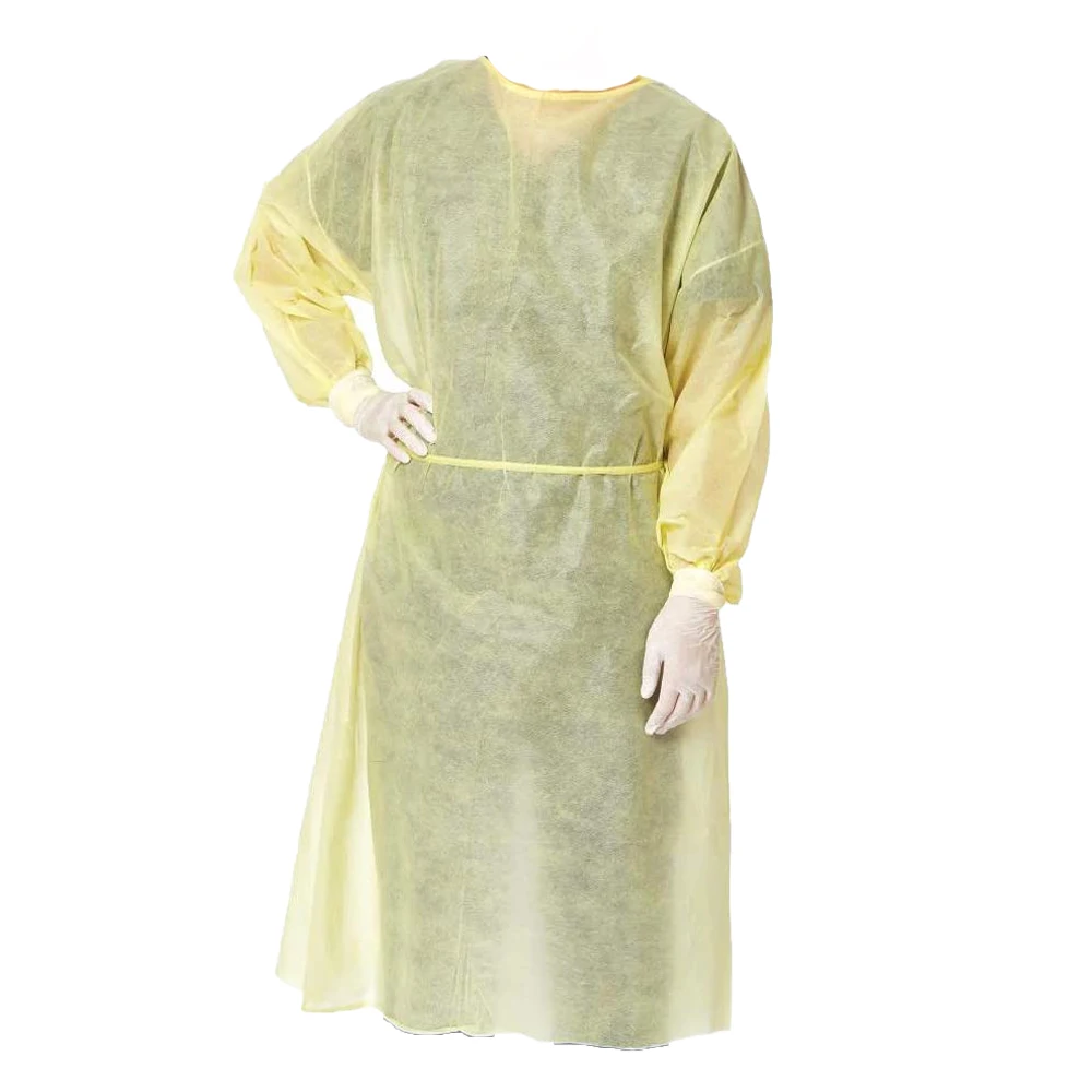Шэньчжэнь Гуандун медицинские принадлежности защитный костюм одноразовый желтый изоляционный Халат