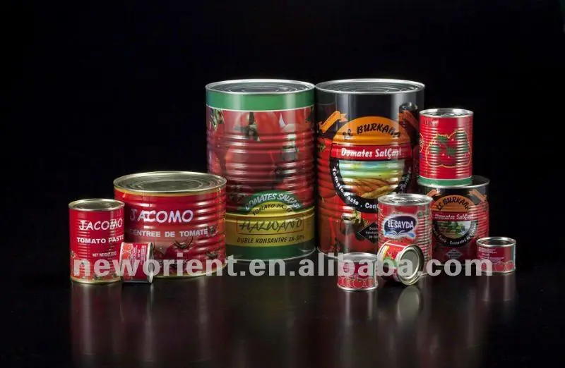 
china factory cheap price halal flavouring oem brand Canned Tomato Paste and canned Tomato 28% to 30% brix 
