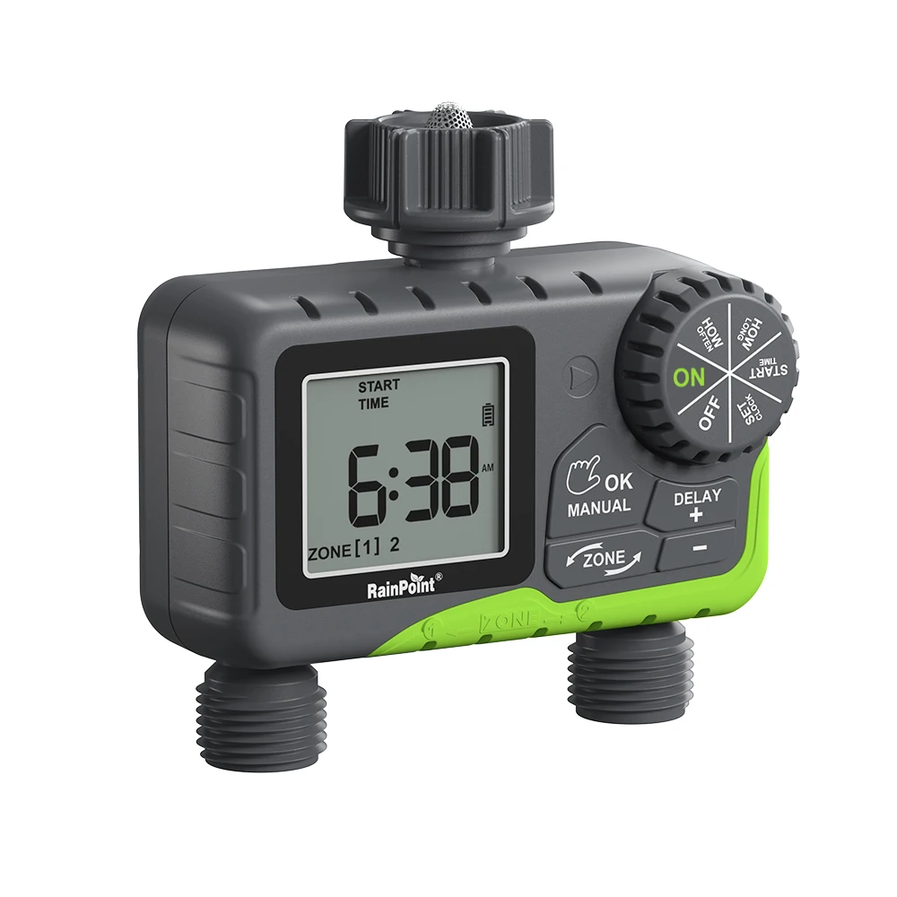 New 2 zone digital sprinkler timer controller hose water timer water timer for green hut and outdoor use