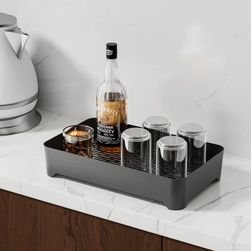 Wholesale Kitchen Desktop 2 Layers Tray Utensil Drying Tray Tea Cup Storage Tray