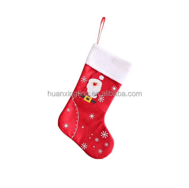 Hot Selling Santa Claus Style Christmas Socks Cute Knitting Items Red Decorations Ornaments and Gifts