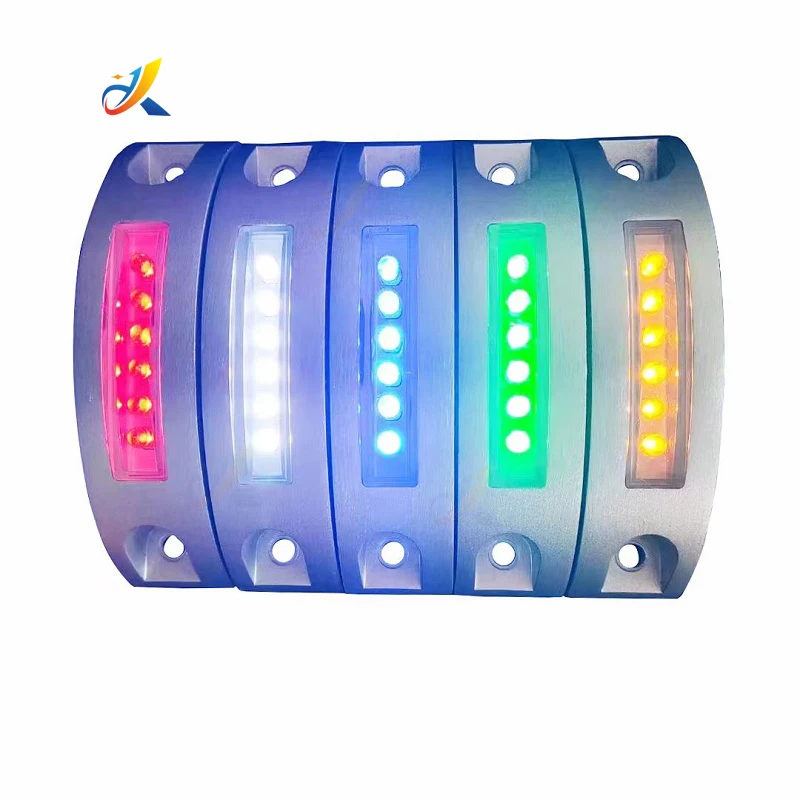 Factory price half round road stud led traffic blinking lamp solar stud light