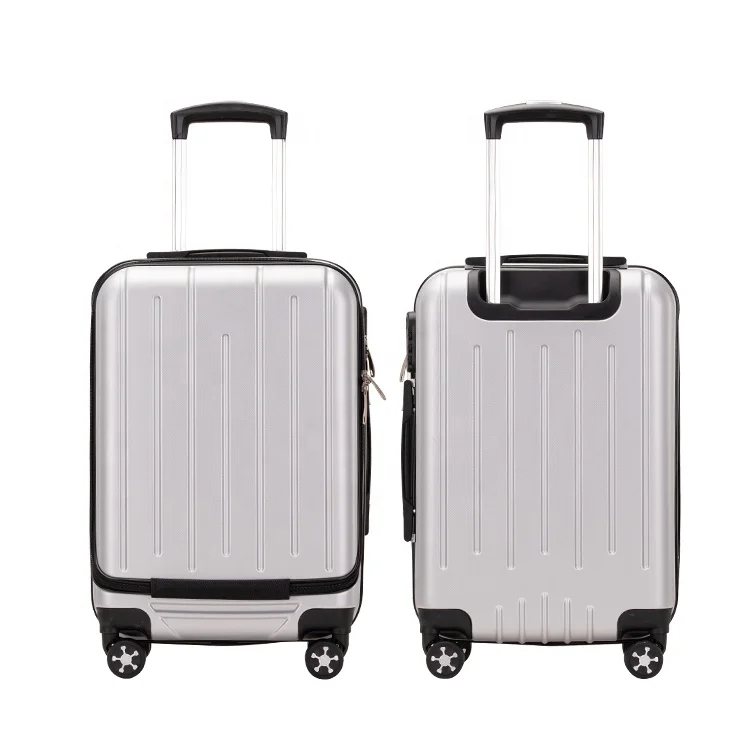 
Best selling custom ABS+PC trolley case suitcase front opening double open Luggage 